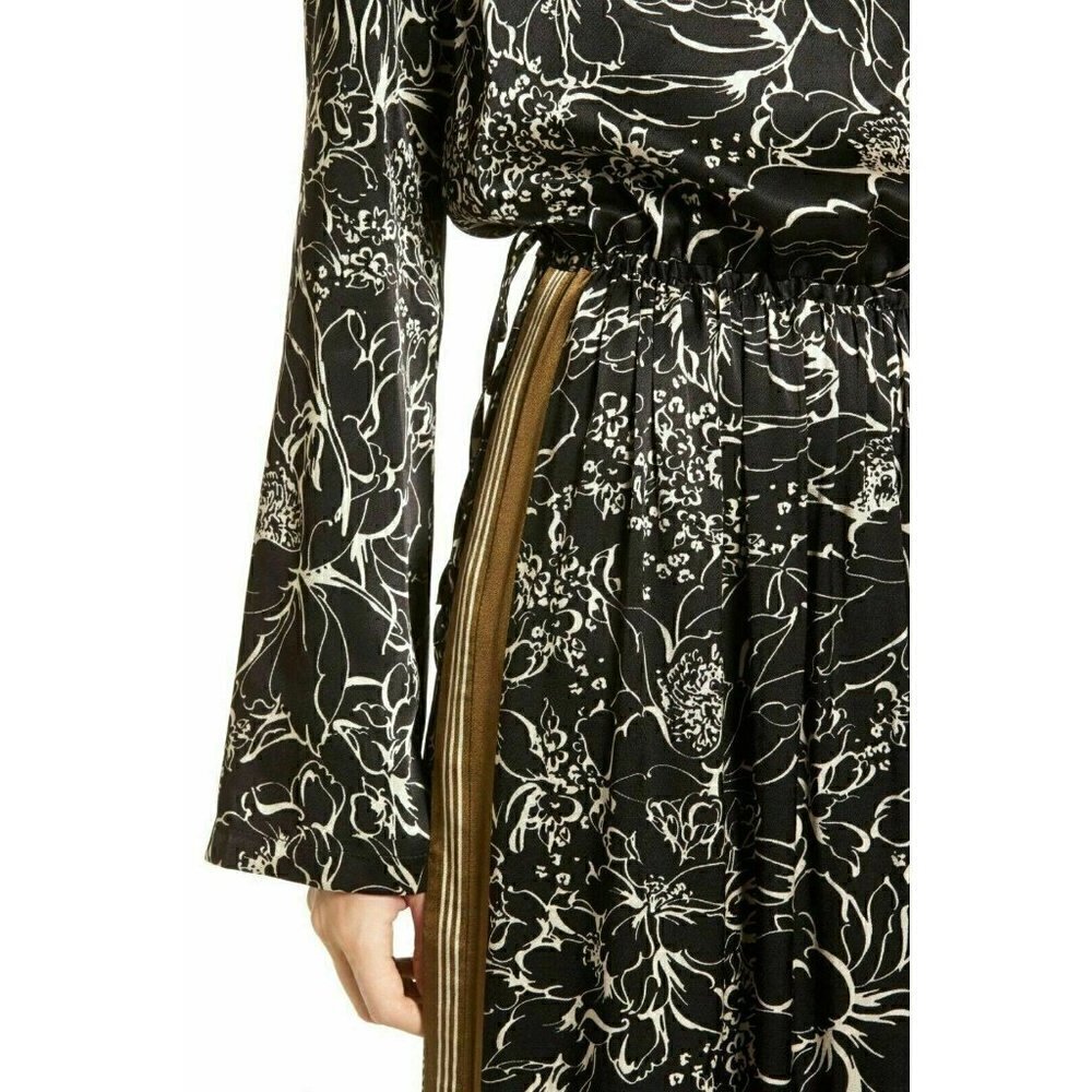 Treasure & Bond Womens Blouson Floral Print Midi Dress Size L - Picture 6 of 12